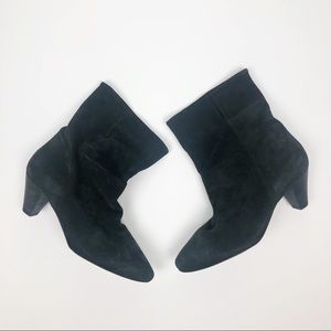 Free People‎ Suede Slouch Slit Black Bootie 40 US10